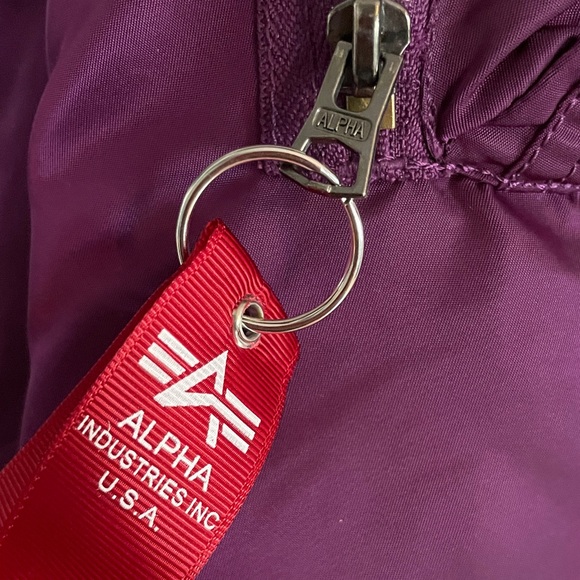 Alpha Industries Purple Reversible MA-1 Bomber Jacket - Picture 3 of 7